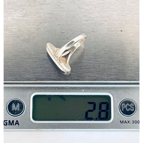 Vintage Sterling Silver Lapis Lazuli Ring Oval Cabochon 925 Estate Jewelry - Picture 10 of 10